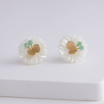 Daisy emerald butterfly earrings