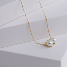 Load image into Gallery viewer, Bunny double pearl necklace
