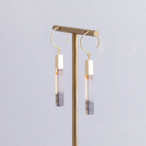 Stick picturesque agate large drop earring - limited edition