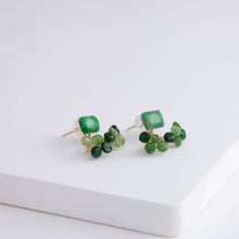 Load image into Gallery viewer, Fairy maw sit sit and green garnet earrings [Limited Edition]
