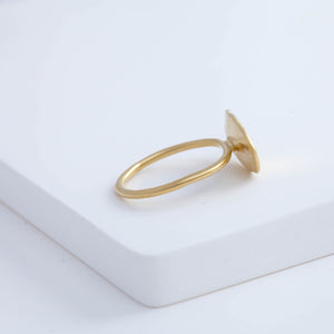 Gold petal ring