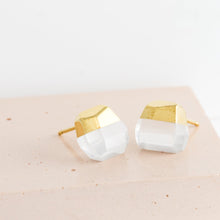 Load image into Gallery viewer, Rock milky quartz earrings - Kolekto 
