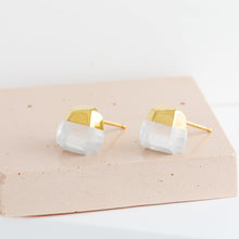 Load image into Gallery viewer, Rock milky quartz earrings - Kolekto 
