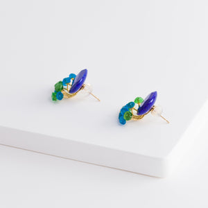 Fairy lapis lazuli and mixed stone earrings - Kolekto 