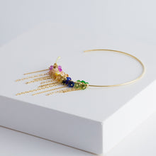 Load image into Gallery viewer, Rainbow mixed beaded large hoop earrings - Kolekto 
