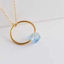 Load image into Gallery viewer, Rough stone aquamarine pendant - Kolekto 

