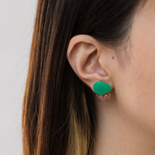 Load image into Gallery viewer, Fairy chrysoprase and sapphire earrings - Kolekto 
