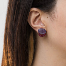 Load image into Gallery viewer, Fairy tanzanite and ruby earrings - Kolekto 
