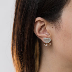 Fairy aquamarine and pearl earrings - Kolekto 