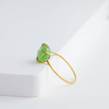Load image into Gallery viewer, Rough stone green grossular garnet ring - Kolekto 

