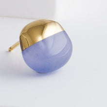 Load image into Gallery viewer, Rock blue chalcedony earrings - Kolekto 
