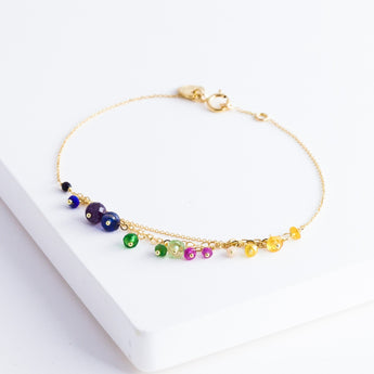 Rainbow mixed beaded bracelet - Kolekto 