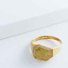 Load image into Gallery viewer, Mini rock rutilated quartz ring - Kolekto 
